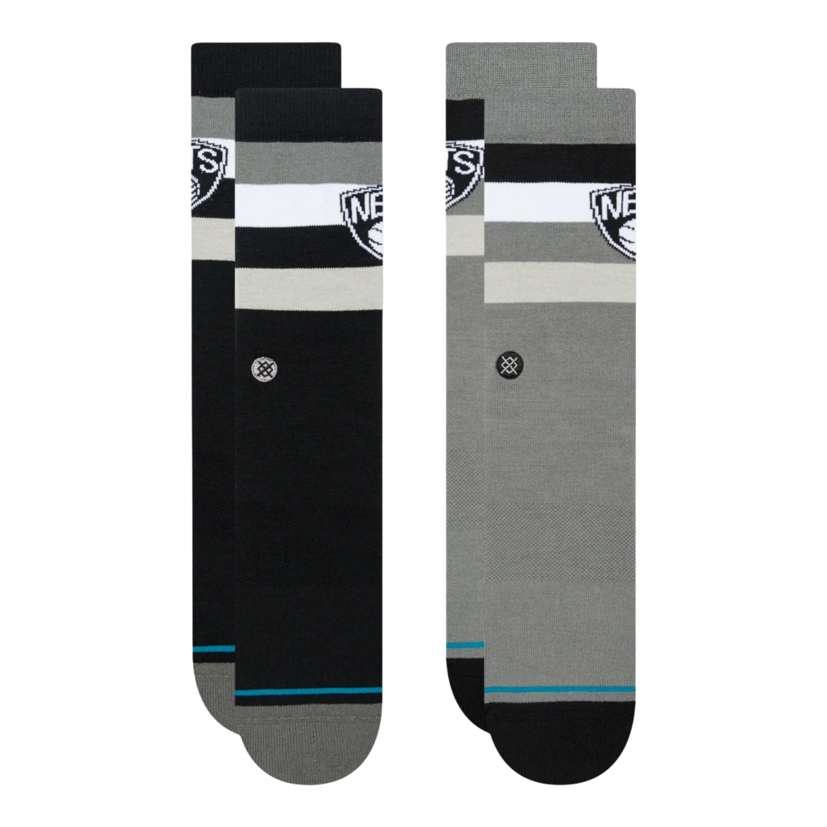 Stance Nets ST 2-Pack Men's Crew Socks — Black/Grey – product view 1