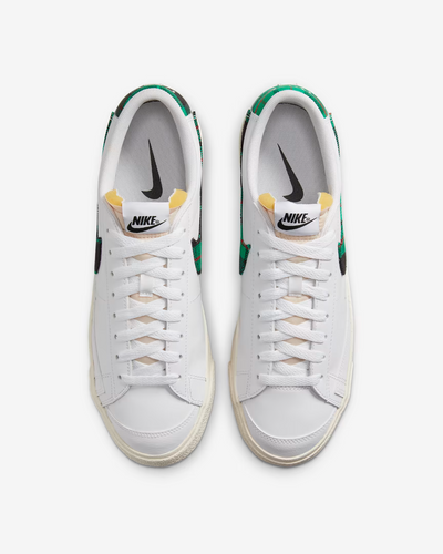 Nike Blazer Low '77 Premium Men's Sneakers — White Leather Low-Top