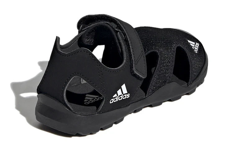 adidas Captain Toey K Hook and Loop Kids' Sandals — Black