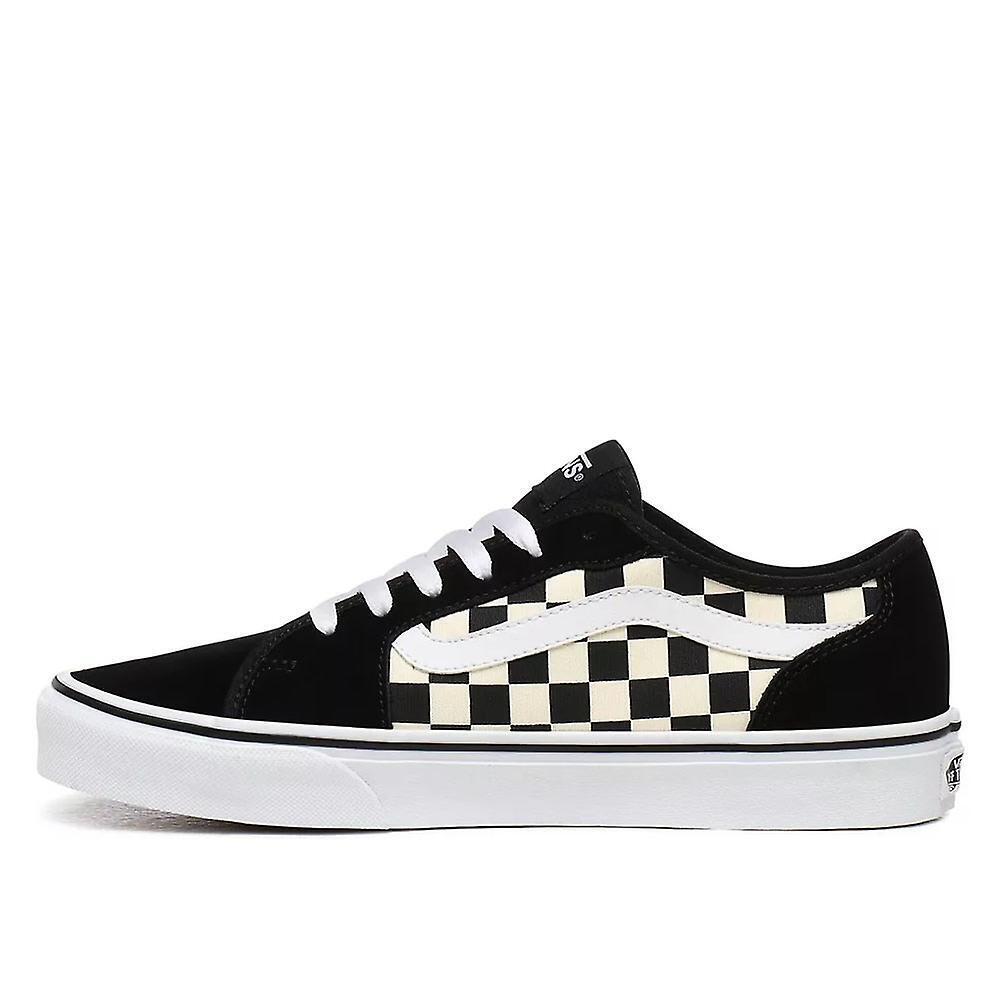 Vans Filmore Decon Checkboard Men's Sneakers — Black/White Leather