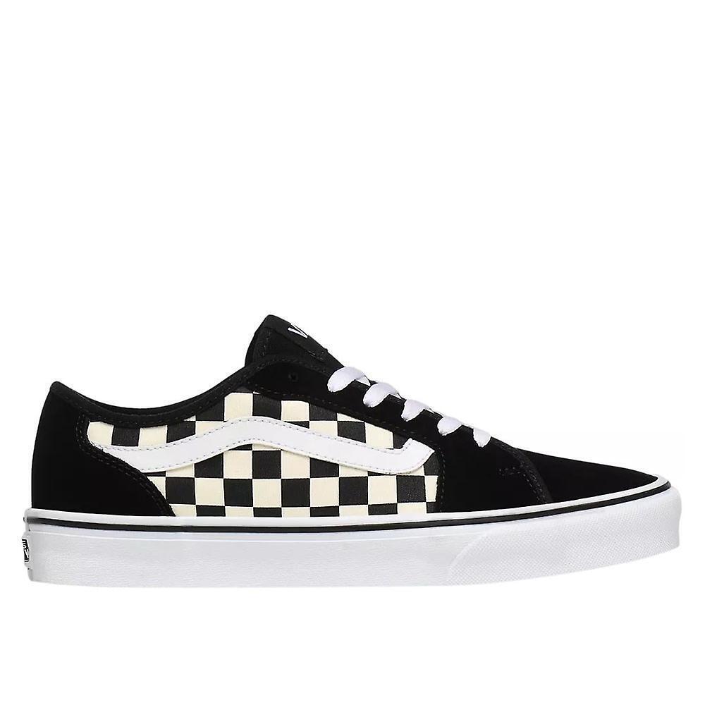 Vans Filmore Decon Checkboard Men's Sneakers — Black/White Leather