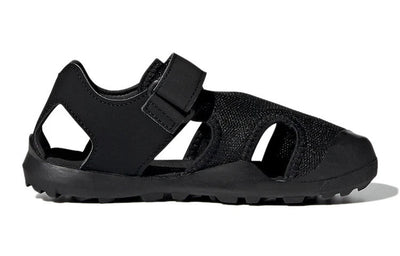 adidas Captain Toey K Hook and Loop Kids' Sandals — Black