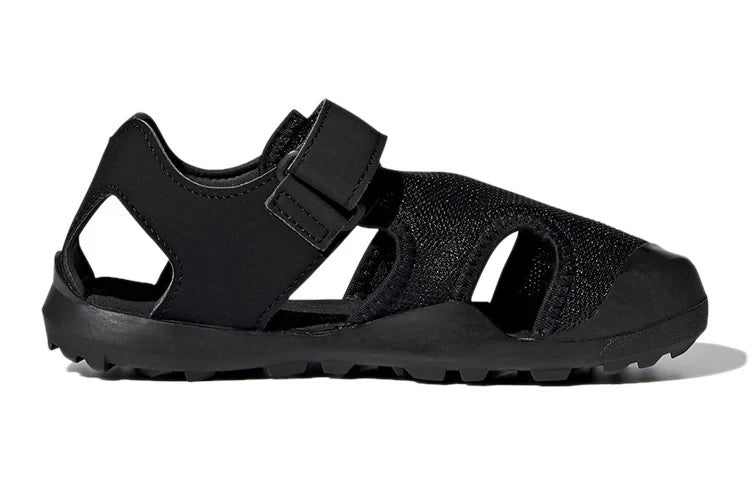 adidas Captain Toey K Hook and Loop Kids' Sandals — Black