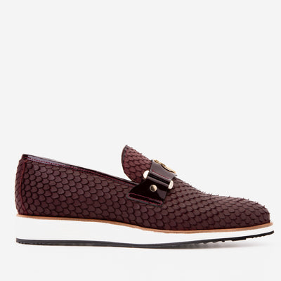 Vinci Leather The Legacy Burgundy Leather Men Casual Loafer Shoe – product view 1
