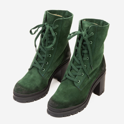 Vinci Leather The Elera Green Leather Block Heel Women Boot – product view 6