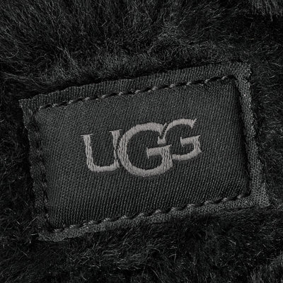 UGG Disquette Womens Platform Slippers — Black Suede