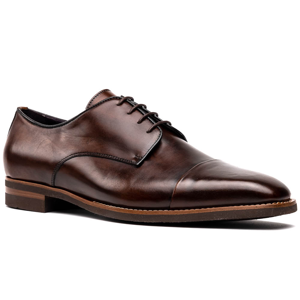 Zelli Italia Men's 25-550-CST ENZO Italian Calfskin Cap Toe Chestnut