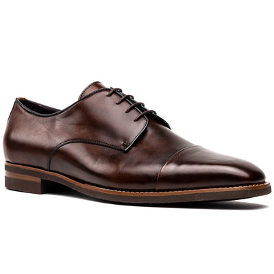 Zelli Italia Men's 25-550-CST ENZO Italian Calfskin Cap Toe Chestnut