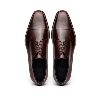 Zelli Italia Men's 25-550-CST ENZO Italian Calfskin Cap Toe Chestnut
