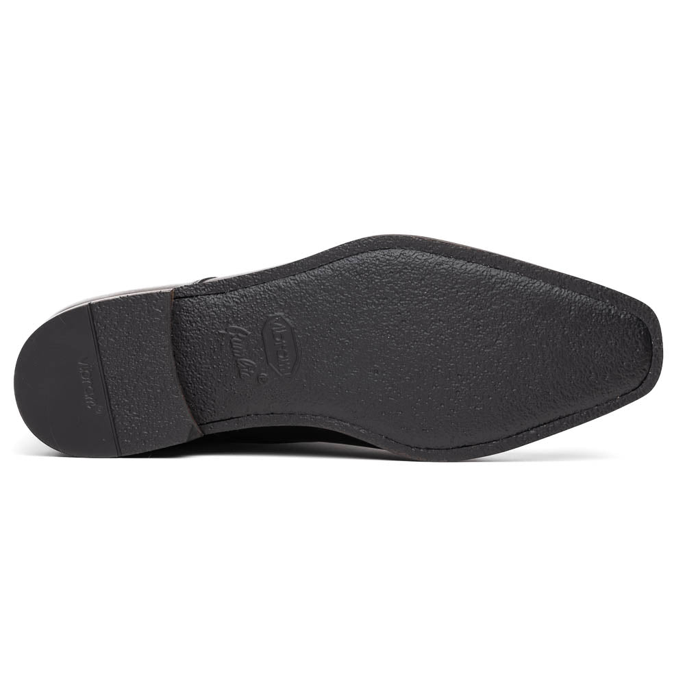 Zelli Italia Men's 25-550-GRY ENZO Italian Calfskin Cap Toe Burnished Black