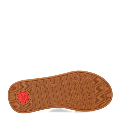 FitFlop F Mode Cross Cork Flatform Women's Sandals — Rose/Gold Leather