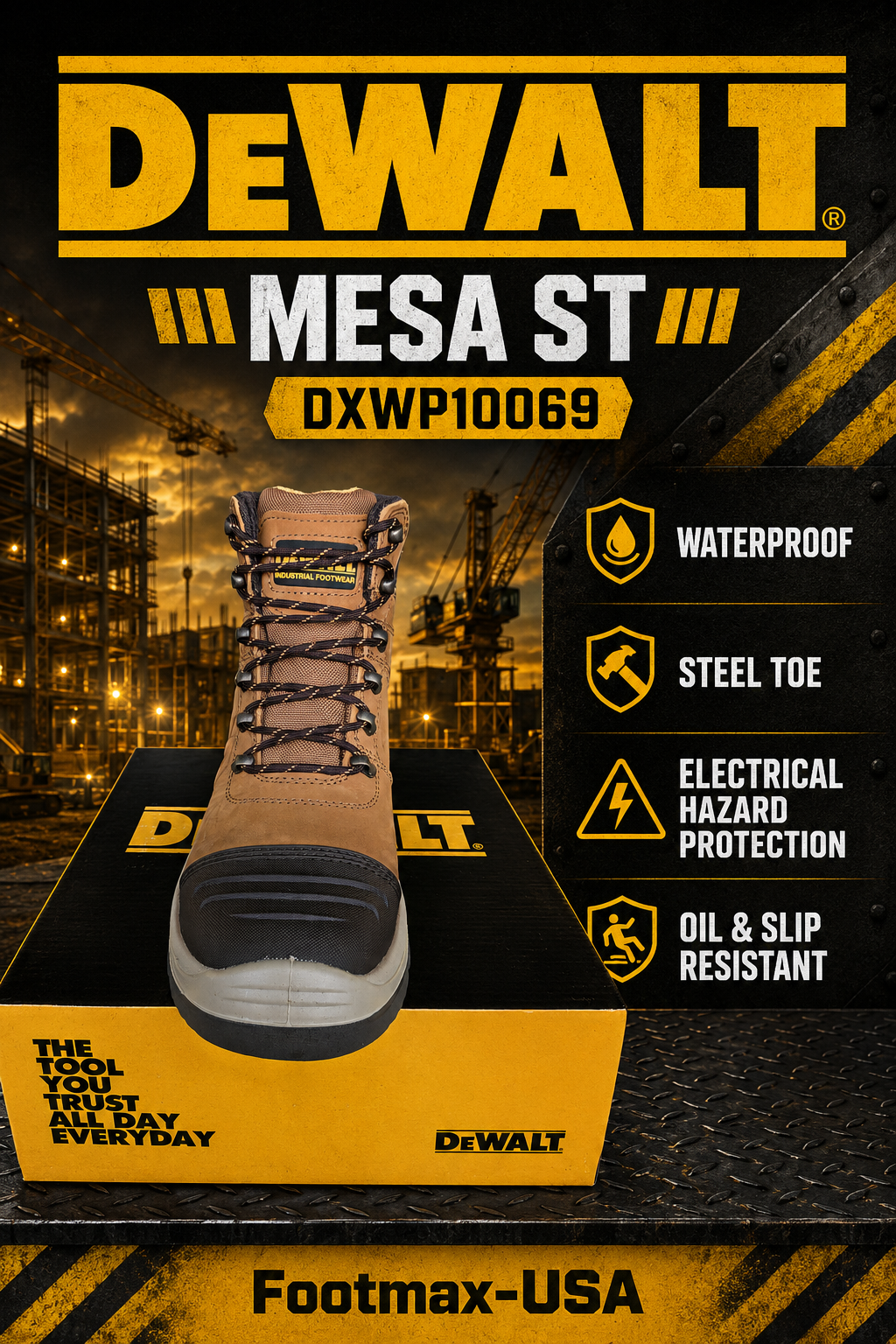 Dewalt Mesa St - Steel Toe - Waterproof - Electrical Hazard - DXWP10069 — product view 3