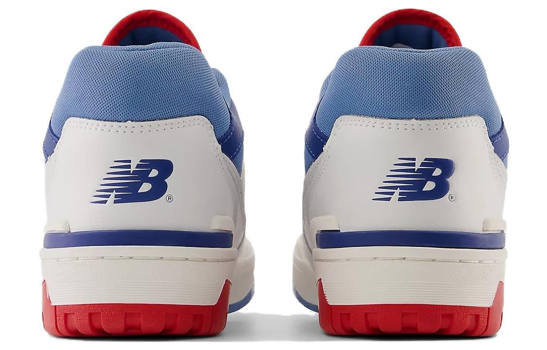 New Balance 550 Men's Sneakers — True Red/White Leather Low-Top
