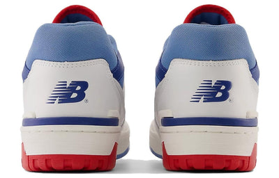New Balance 550 Men's Sneakers — True Red/White Leather Low-Top