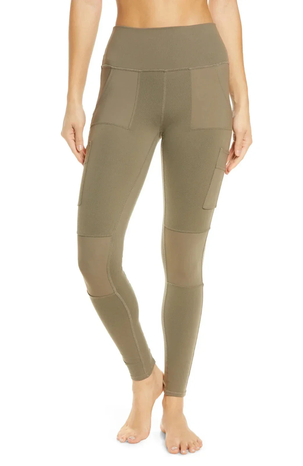 Alo Yoga High-Waist Cargo Womens Leggings — Olive