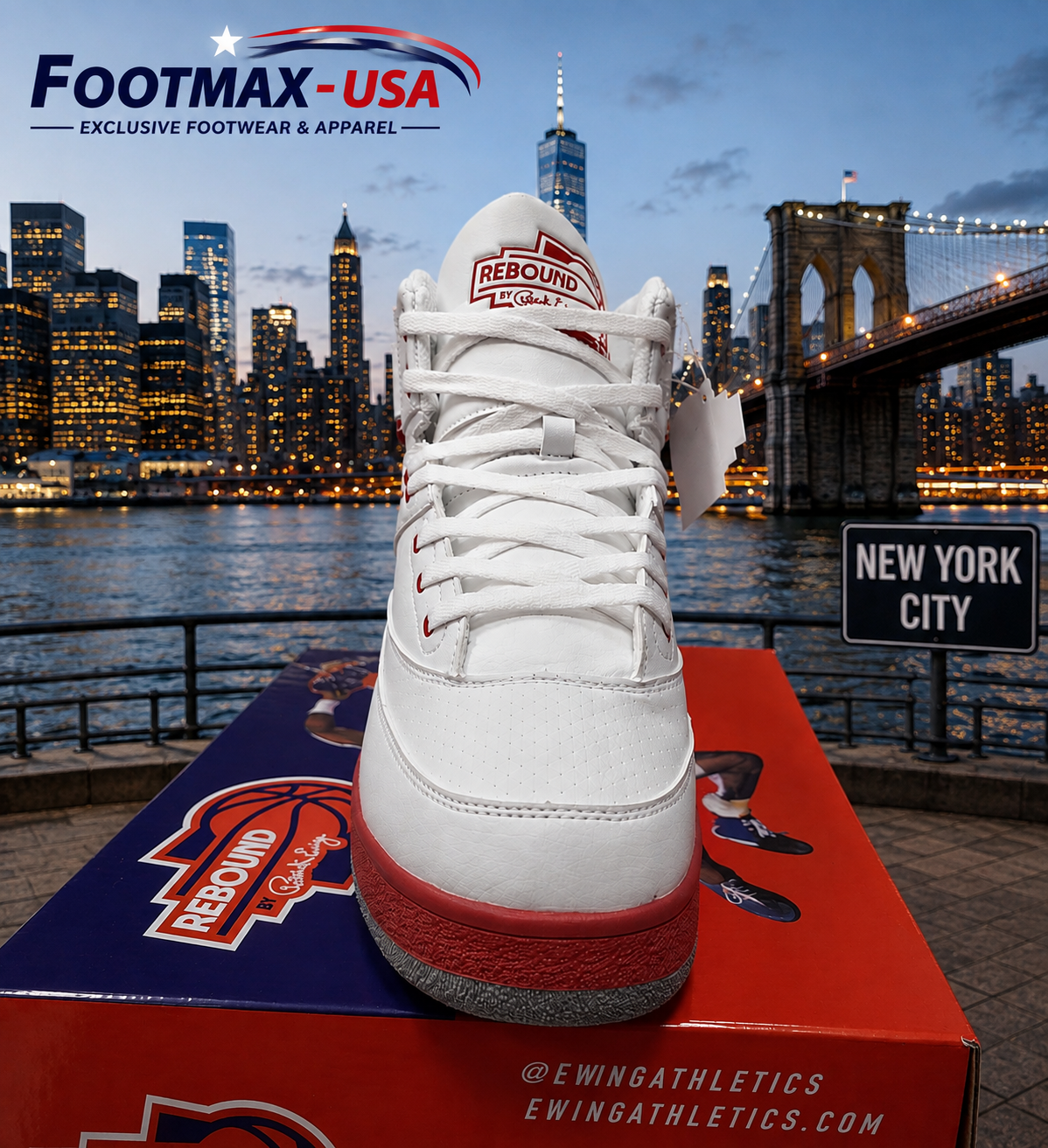 Patrick Ewing 33 Hi-Orion Rebound - 1RBE001-123 (White / Red / Grey) — product view 3