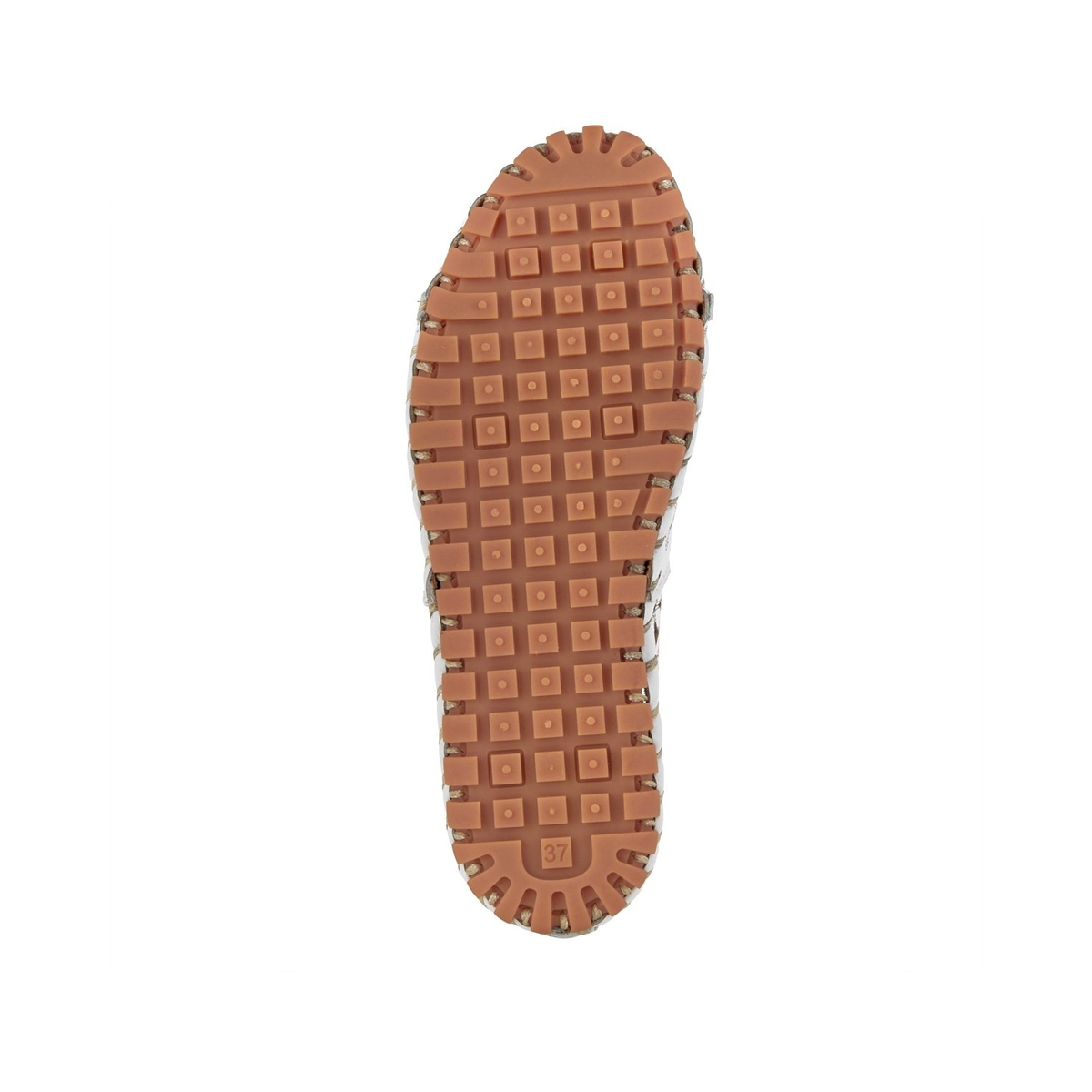 Spring Step Flowerflow White slip-on shoe, outsole view on white