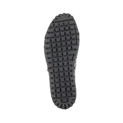 Spring Step Flowerflow Charcoal slip-on shoe, outsole view on white