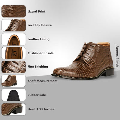 Liberty Zeno Foxx Leather Lace - Up Boots