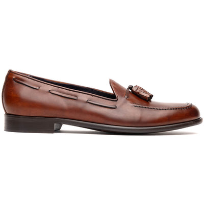 Zelli Italia 15-586-CGN FRANCO Italian Calfskin Tassel Loafer Cognac Front View