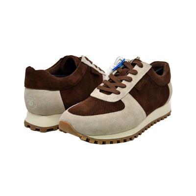 British Walkers Surrey Men's Brown and Bone Suede Low Top Sneakers view 1