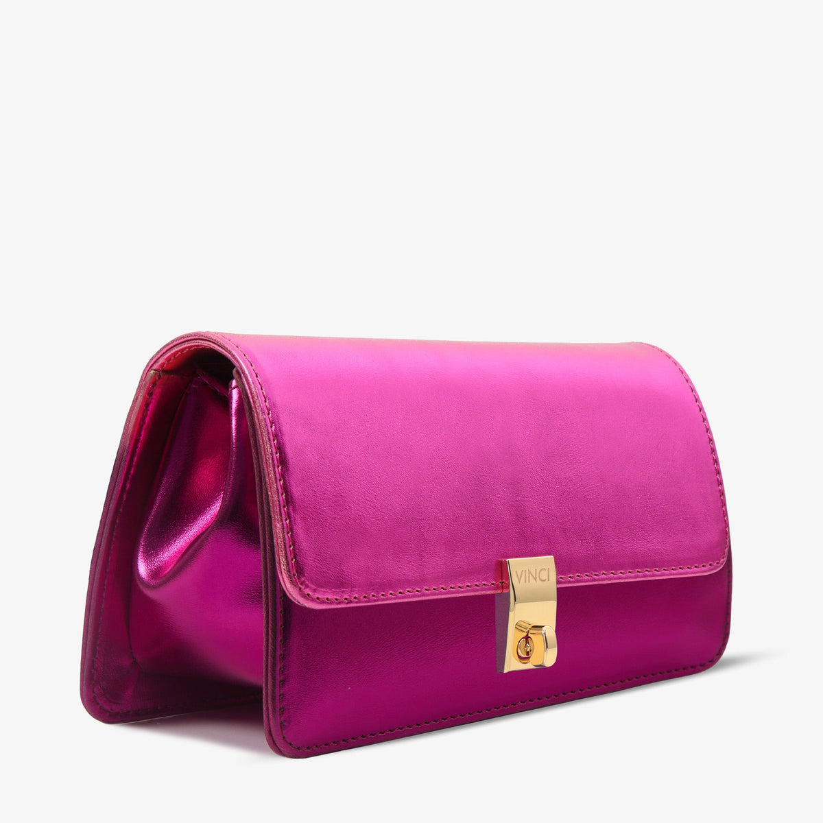 Vinci Leather The Torola Fuchsia Handbag