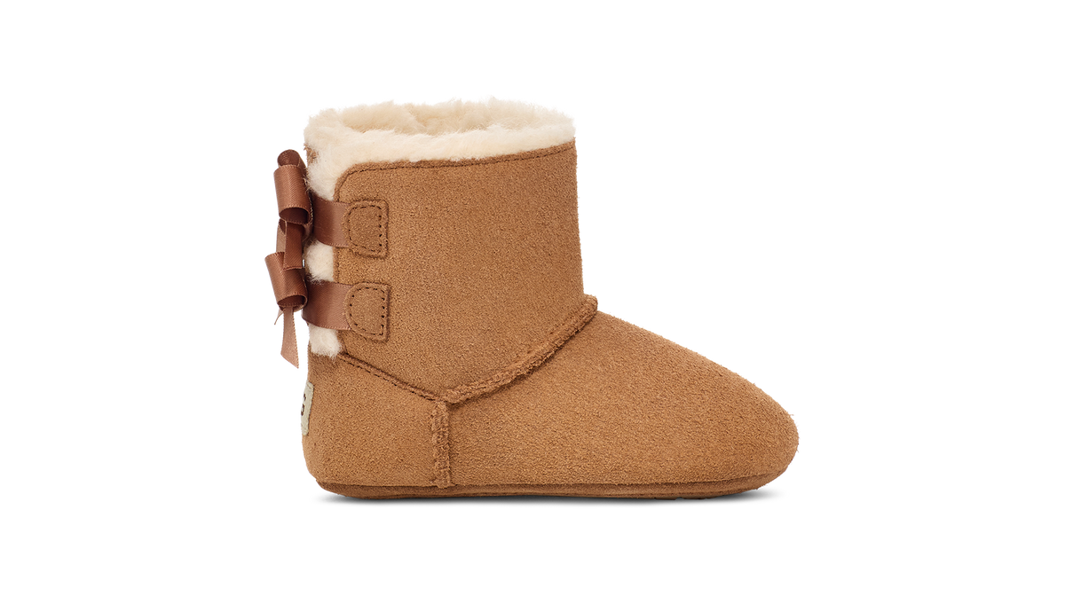 UGG Baby Bailey Bow Crib Toddlers' (TD) Booties — Chestnut Sheepskin