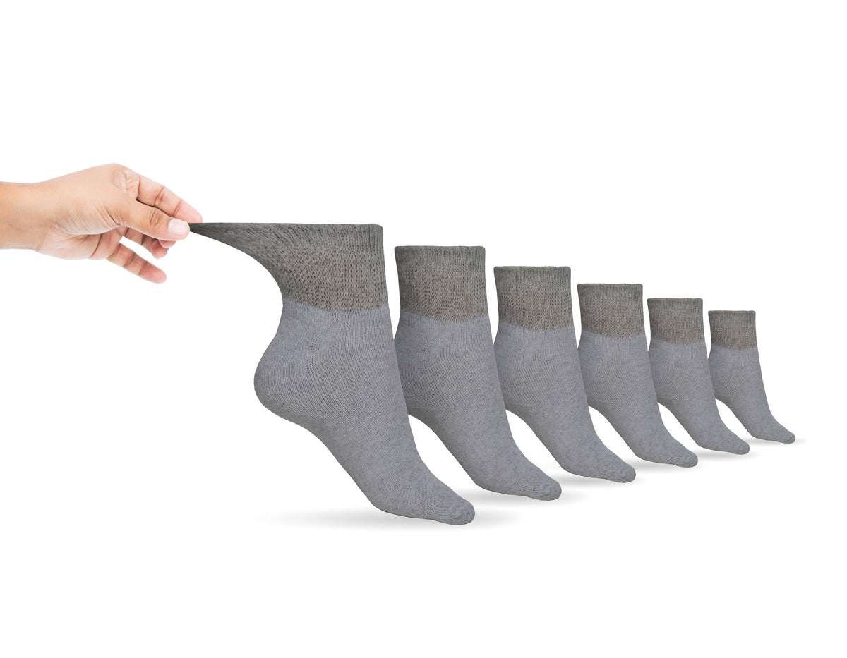 Men's Cotton Diabetic Ankle Socks (6 Pair) – product view 3
