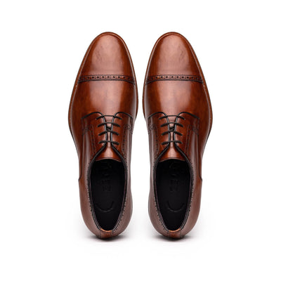 Zelli Italia Men's 25-548-CGN GIOVANNI Italian Calfskin Lace Up Cognac