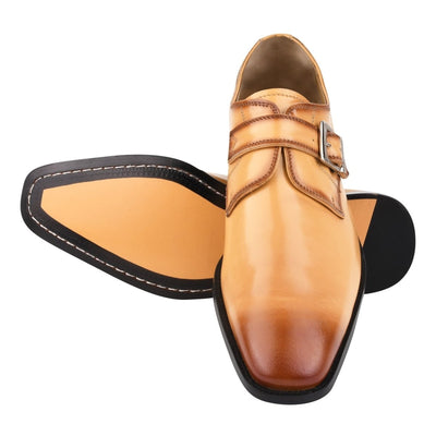 Liberty Zeno GLORIA Genuine Leather Oxford Style Monk Straps Shoe