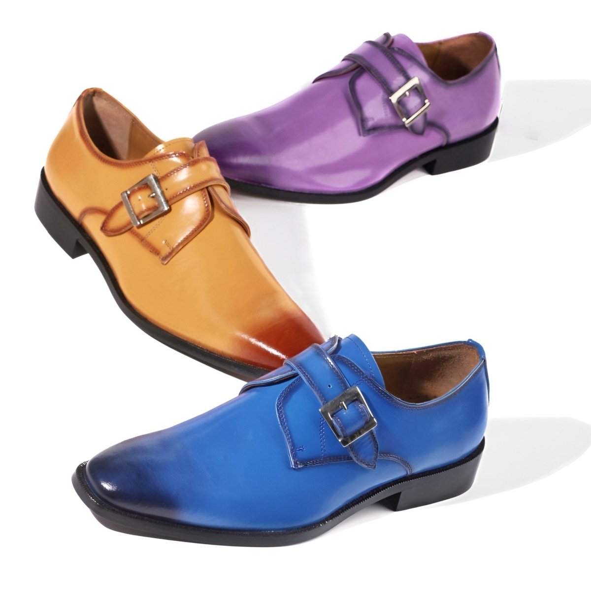 Liberty Zeno GLORIA Genuine Leather Oxford Style Monk Straps Shoe