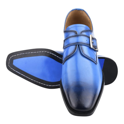 Liberty Zeno GLORIA Genuine Leather Oxford Style Monk Straps Shoe