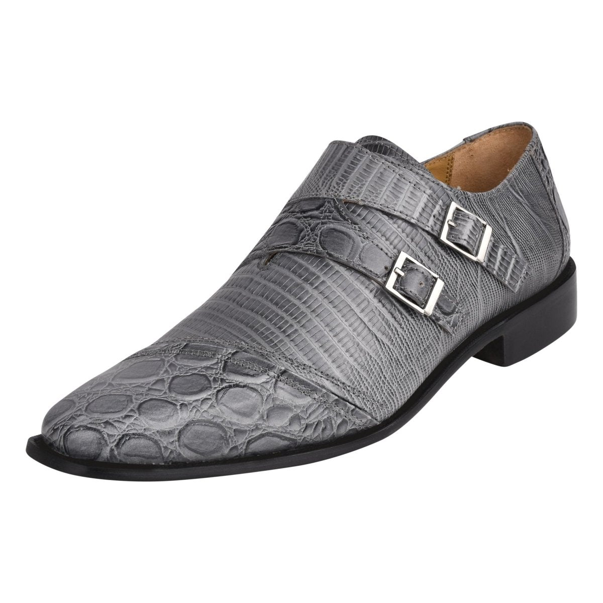 Liberty Zeno Grace Men’s Double Monk Strap Dress Shoes – Genuine Leather Oxford Style Formal Shoes