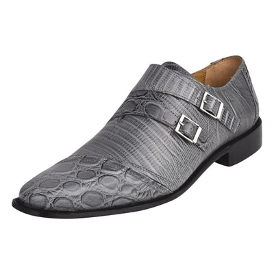 Liberty Zeno Grace Men’s Double Monk Strap Dress Shoes – Genuine Leather Oxford Style Formal Shoes