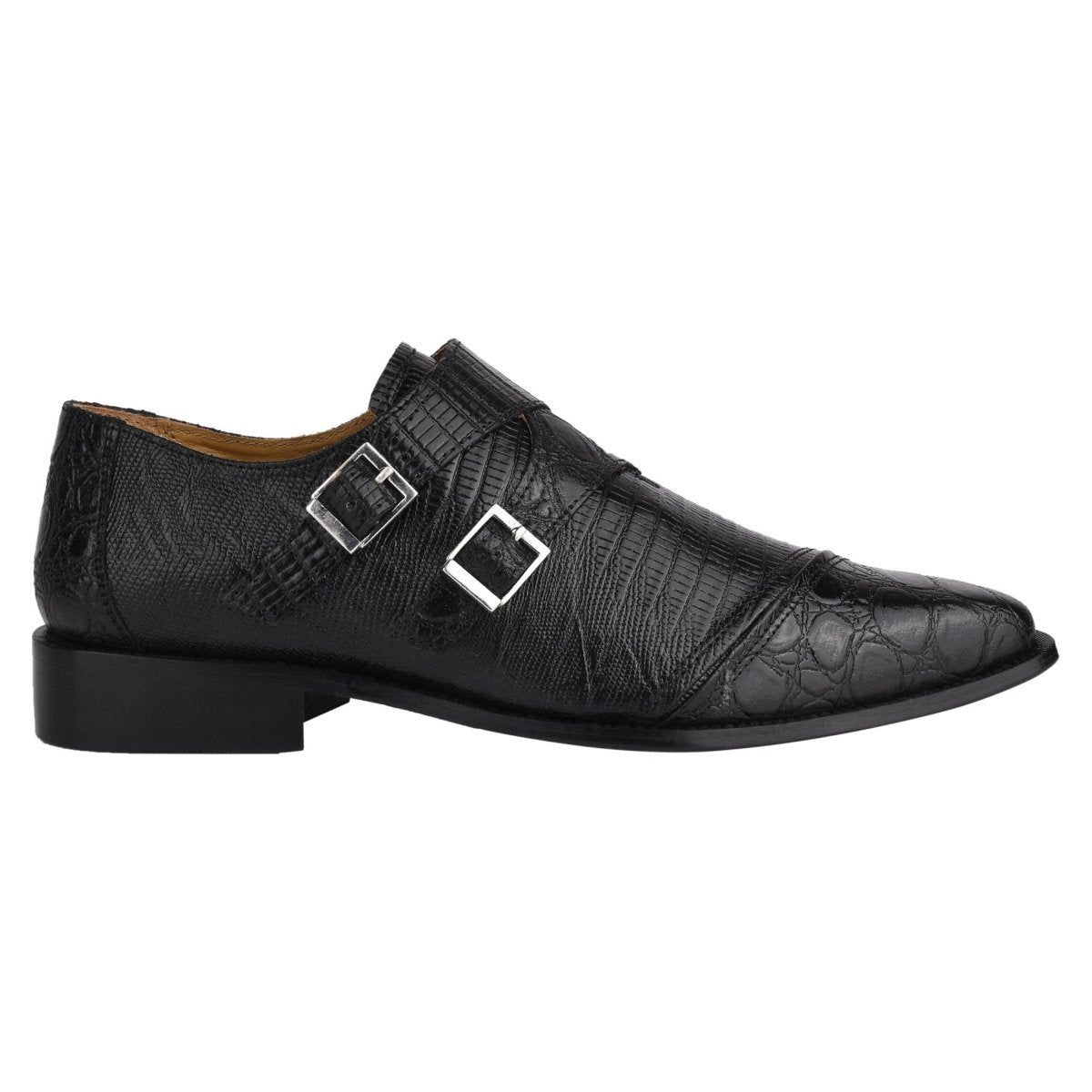 Liberty Zeno Grace Men’s Double Monk Strap Dress Shoes – Genuine Leather Oxford Style Formal Shoes