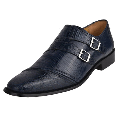 Liberty Zeno Grace Men’s Double Monk Strap Dress Shoes – Genuine Leather Oxford Style Formal Shoes