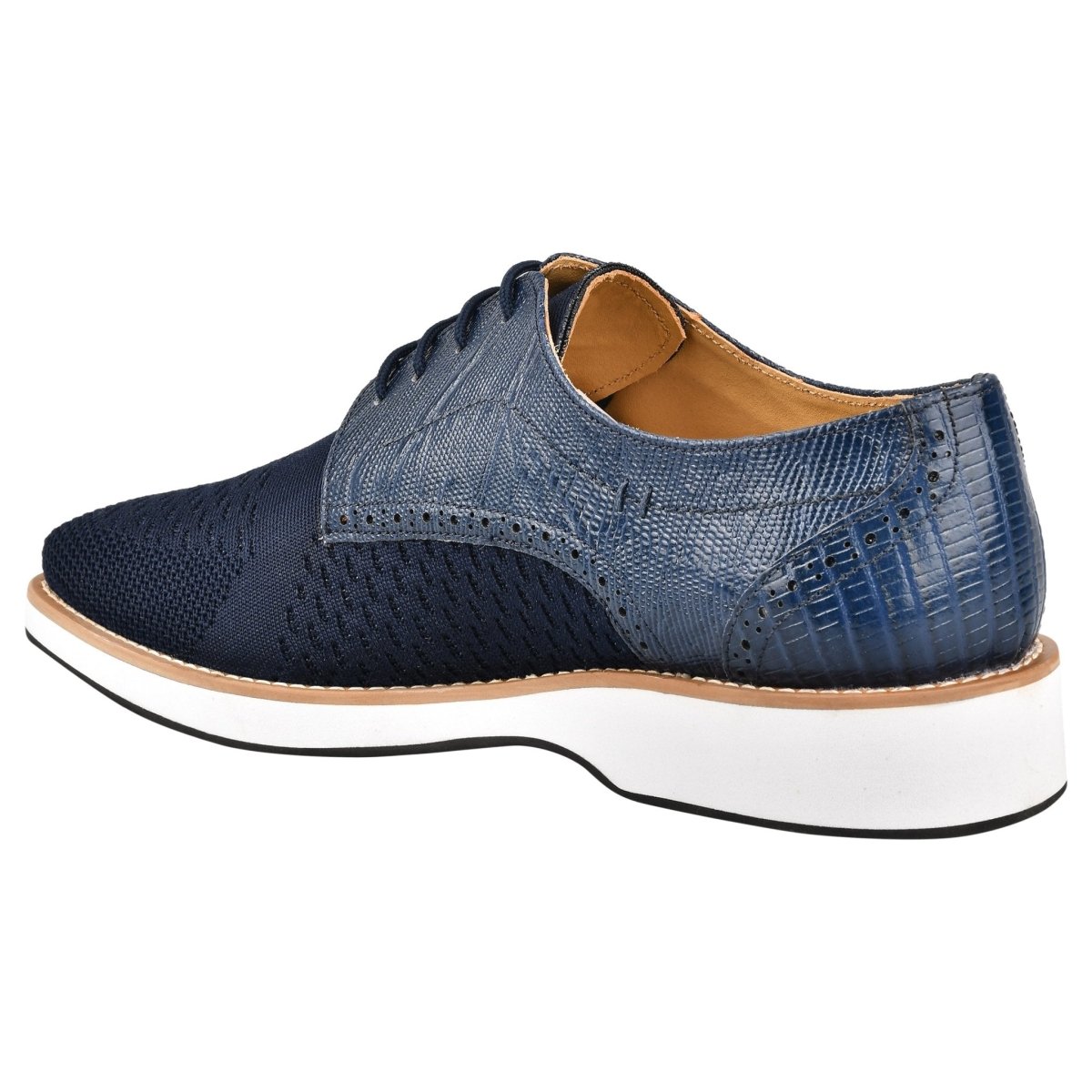 Liberty Zeno Gutta Lizard Print Leather Textile Casual Sneakers