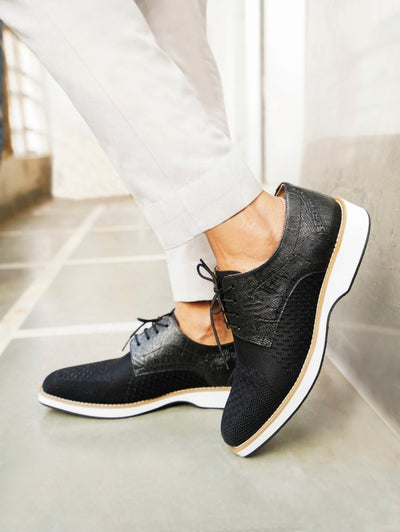 Liberty Zeno Gutta Lizard Print Leather Textile Casual Sneakers