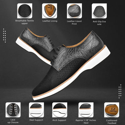 Liberty Zeno Gutta Lizard Print Leather Textile Casual Sneakers