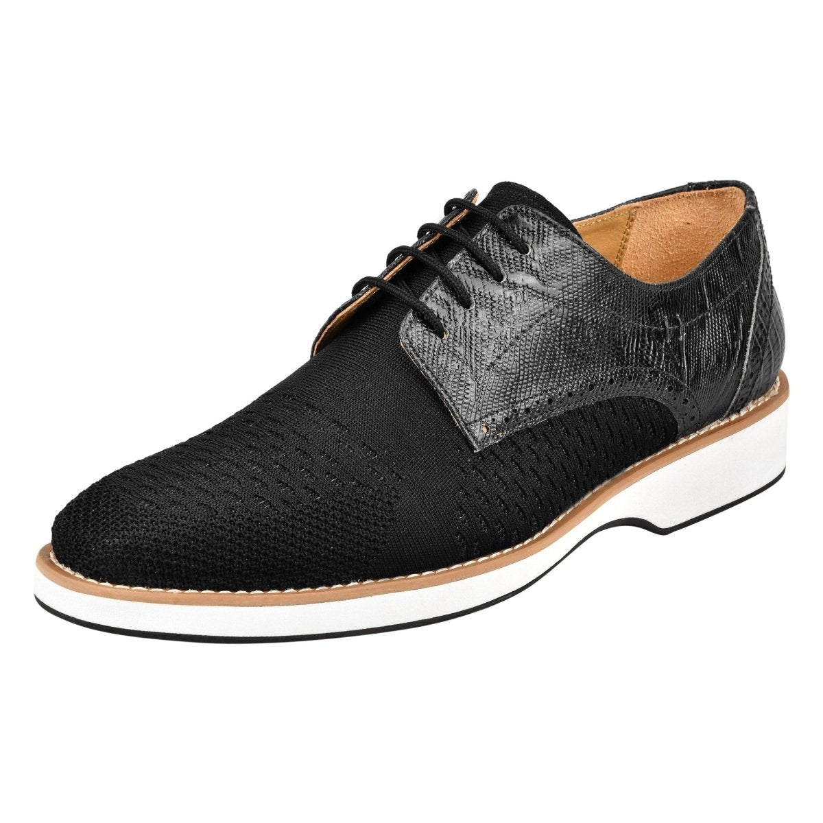 Liberty Zeno Gutta Lizard Print Leather Textile Casual Sneakers