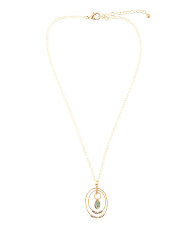 Henley Blue Abalone Golden Pendant Necklace