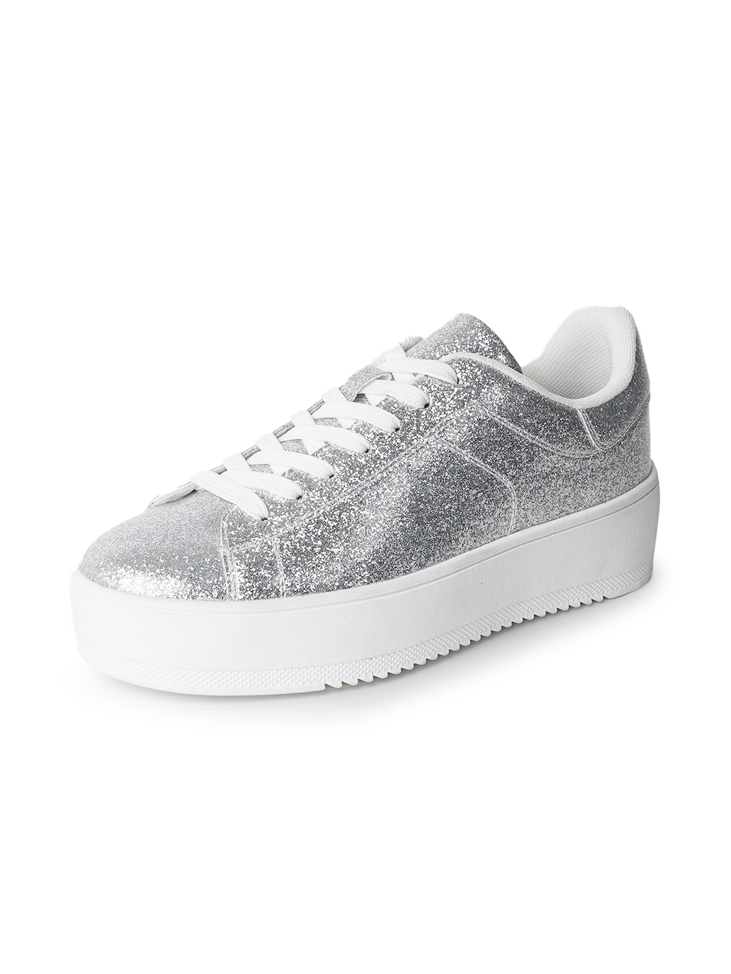Hero | Silver Glitter Patent