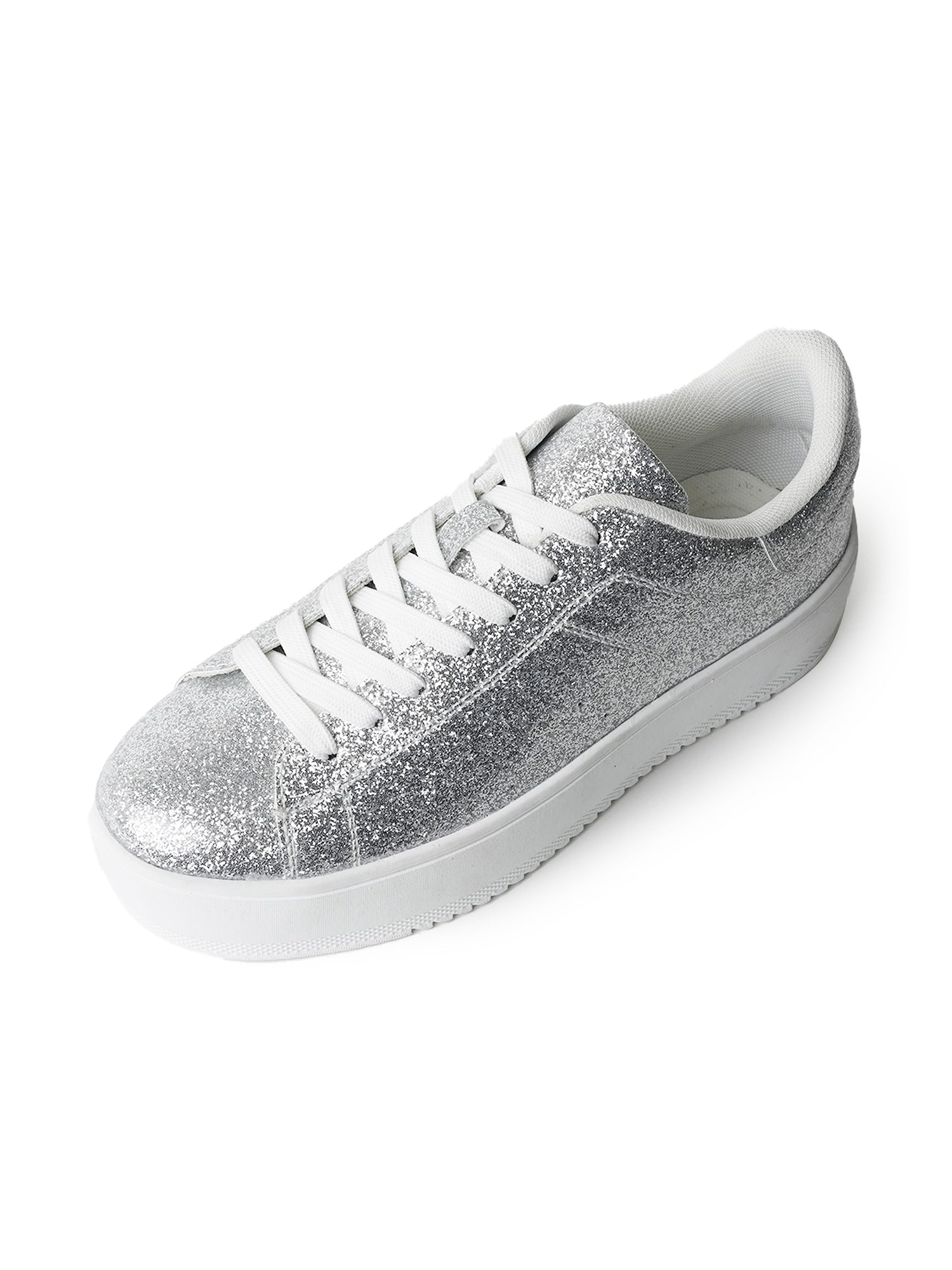 Hero | Silver Glitter Patent