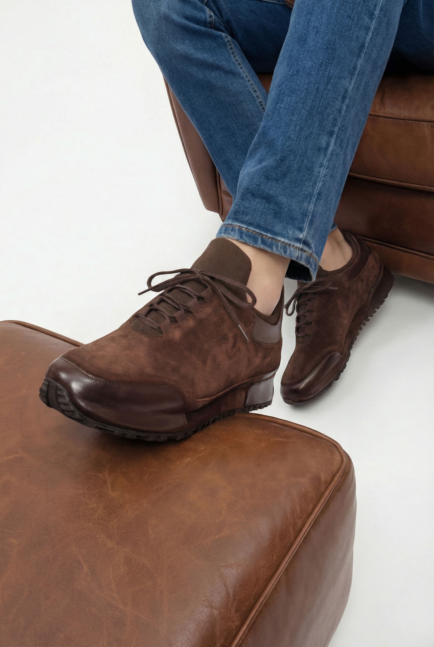 The Hudson Brown Suede Men Sneaker