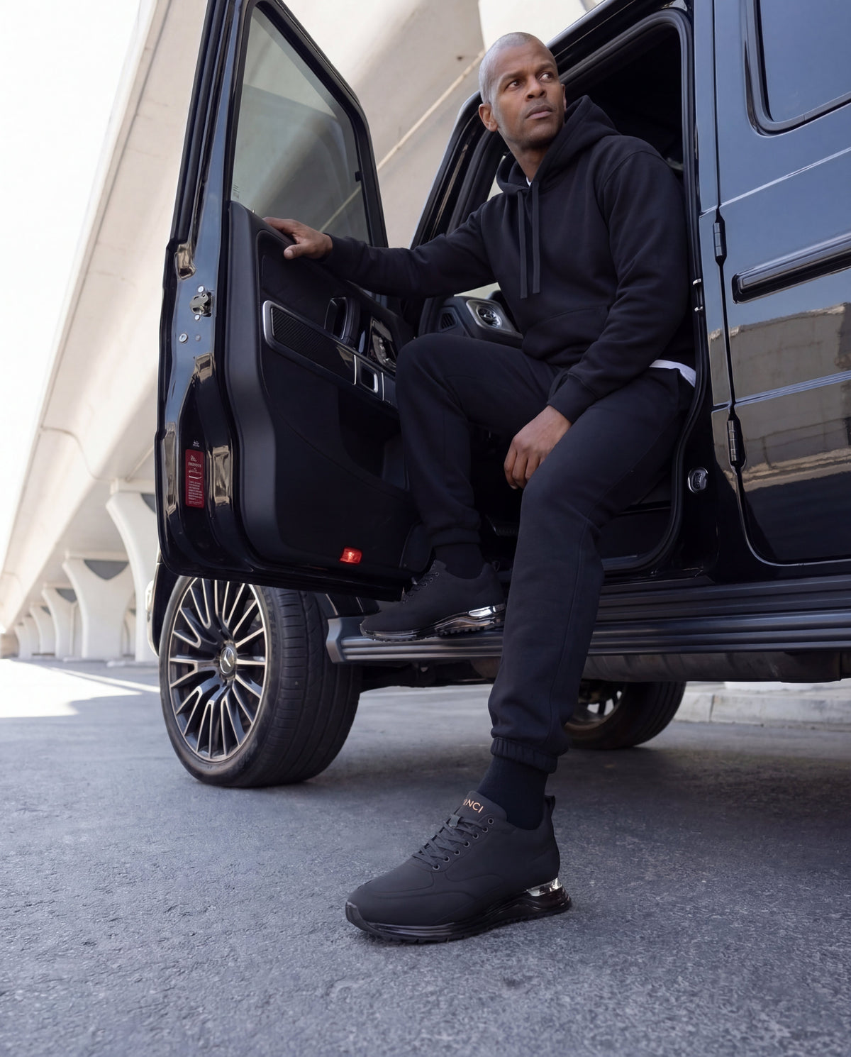 Vinci Leather The Lexington Black Men Sneaker – product view 12