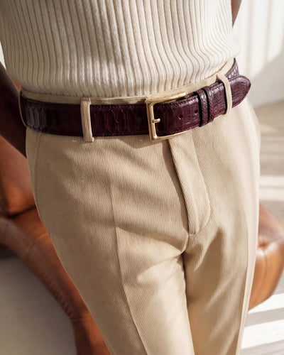 The Bethesda Burgundy Pyhtn Skin Leather Tassel Loafer Men Shoe