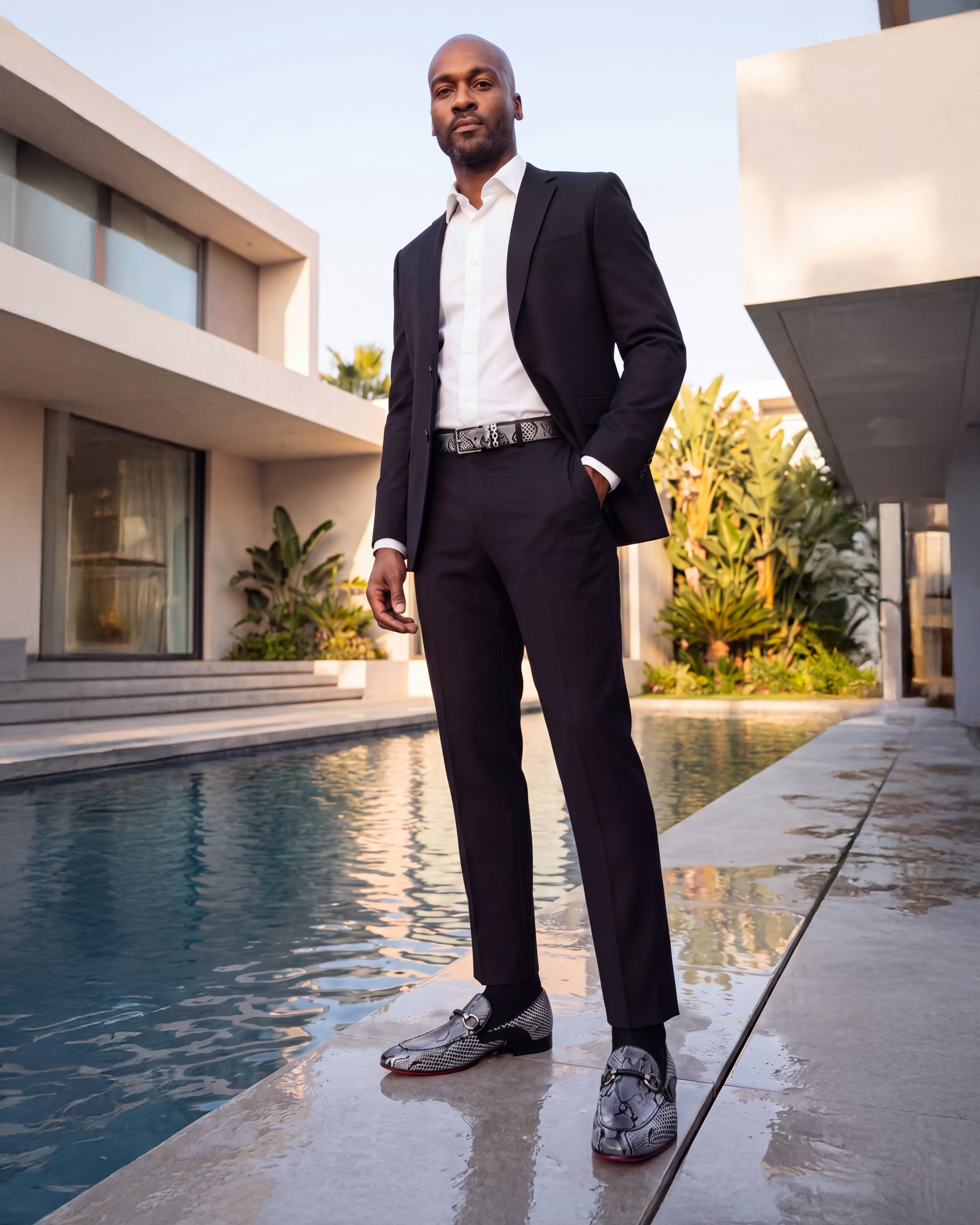 The Milano Black/White Shoe Bit Loafer Men  shoe
