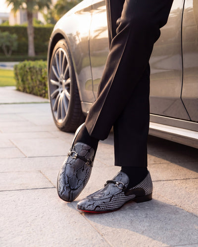 The Milano Black/White Shoe Bit Loafer Men  shoe