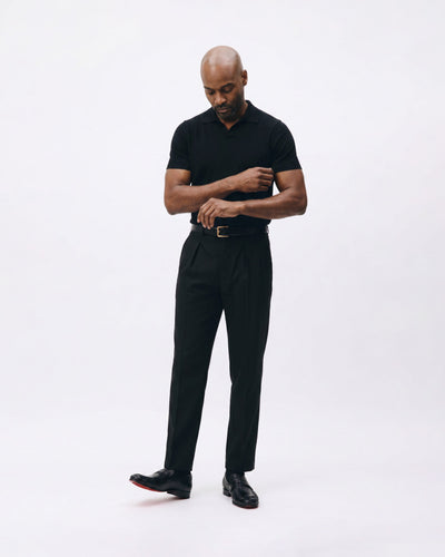 The Aurelio Black Python & Baby Buffalo Leather Penny Loafer