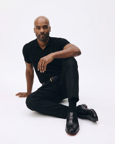 The Aurelio Black Python & Baby Buffalo Leather Penny Loafer